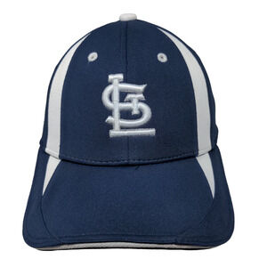 OC Sports Men's St. Louis Cardinals Fitted Hat Blue Size S/M Embroidered Logo